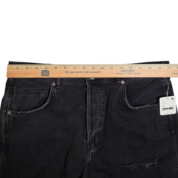 We The Free Ollie Extreme Wide Leg Distressed Denim Washed Black Size 31 NWT - Picture 7 of 15